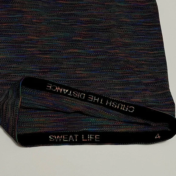 Lululemon Swiftly Tech Long Sleeve 2.0 Black/Rainbow Multi 4/Extra Small Run Top - Picture 10 of 15
